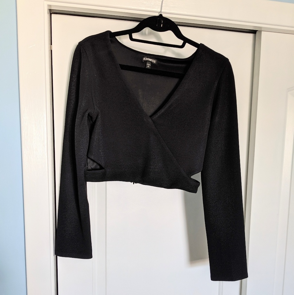 Crop Top Long Sleeve Shirt- M, never worn